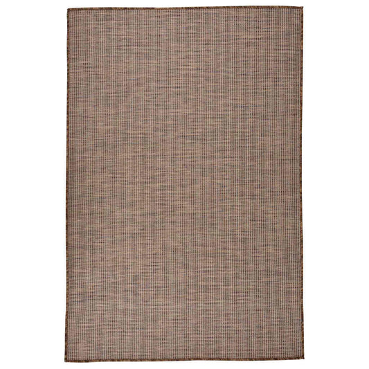 vidaXL Outdoor Flatweave Rug 120x170 cm Brown