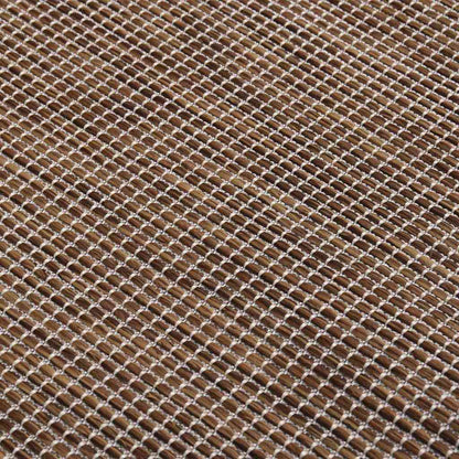 vidaXL Outdoor Flatweave Rug 120x170 cm Brown