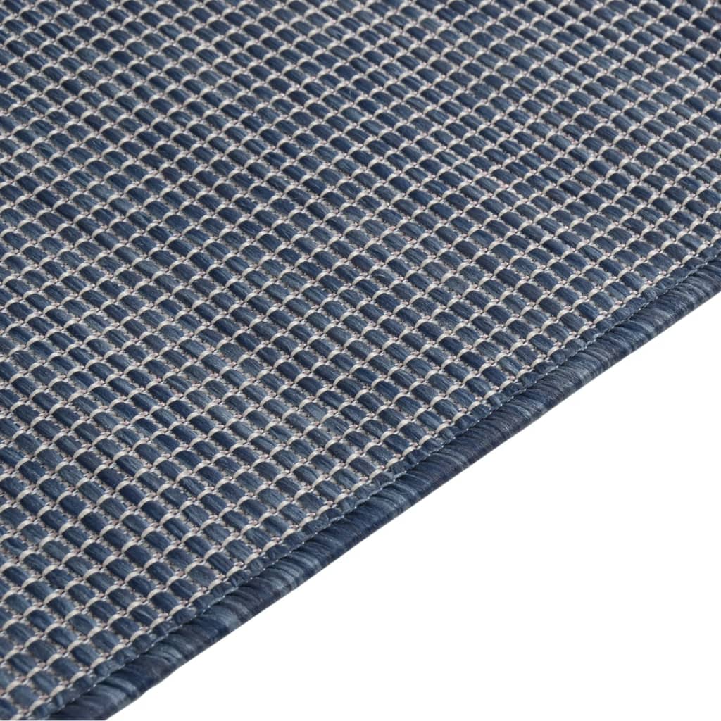 vidaXL Outdoor Flatweave Rug 80x150 cm Blue