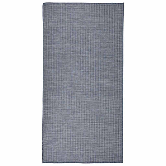 vidaXL Outdoor Flatweave Rug 100x200 cm Blue
