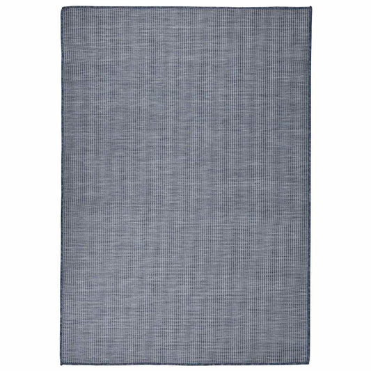 vidaXL Outdoor Flatweave Rug 140x200 cm Blue