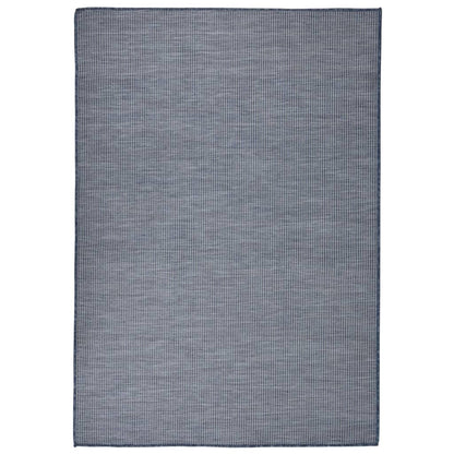 vidaXL Outdoor Flatweave Rug 140x200 cm Blue
