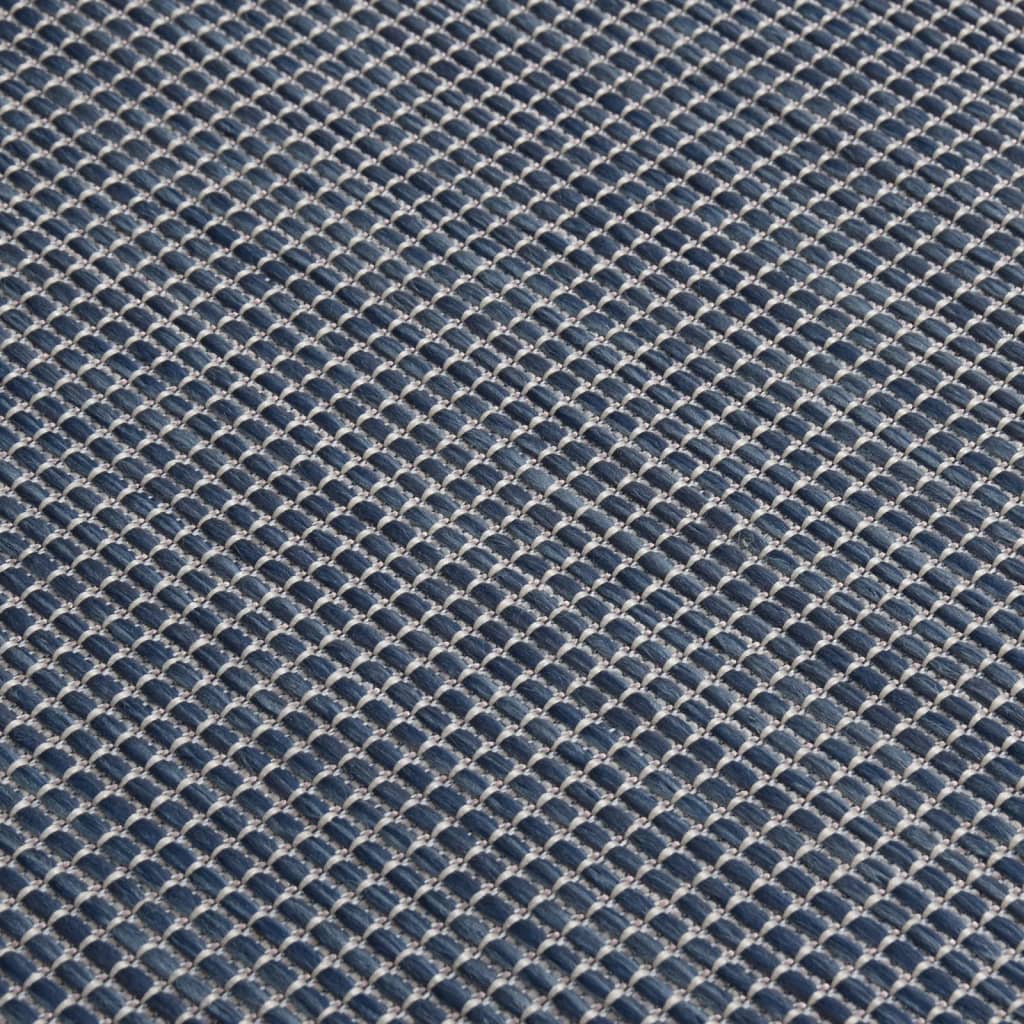 vidaXL Outdoor Flatweave Rug 140x200 cm Blue