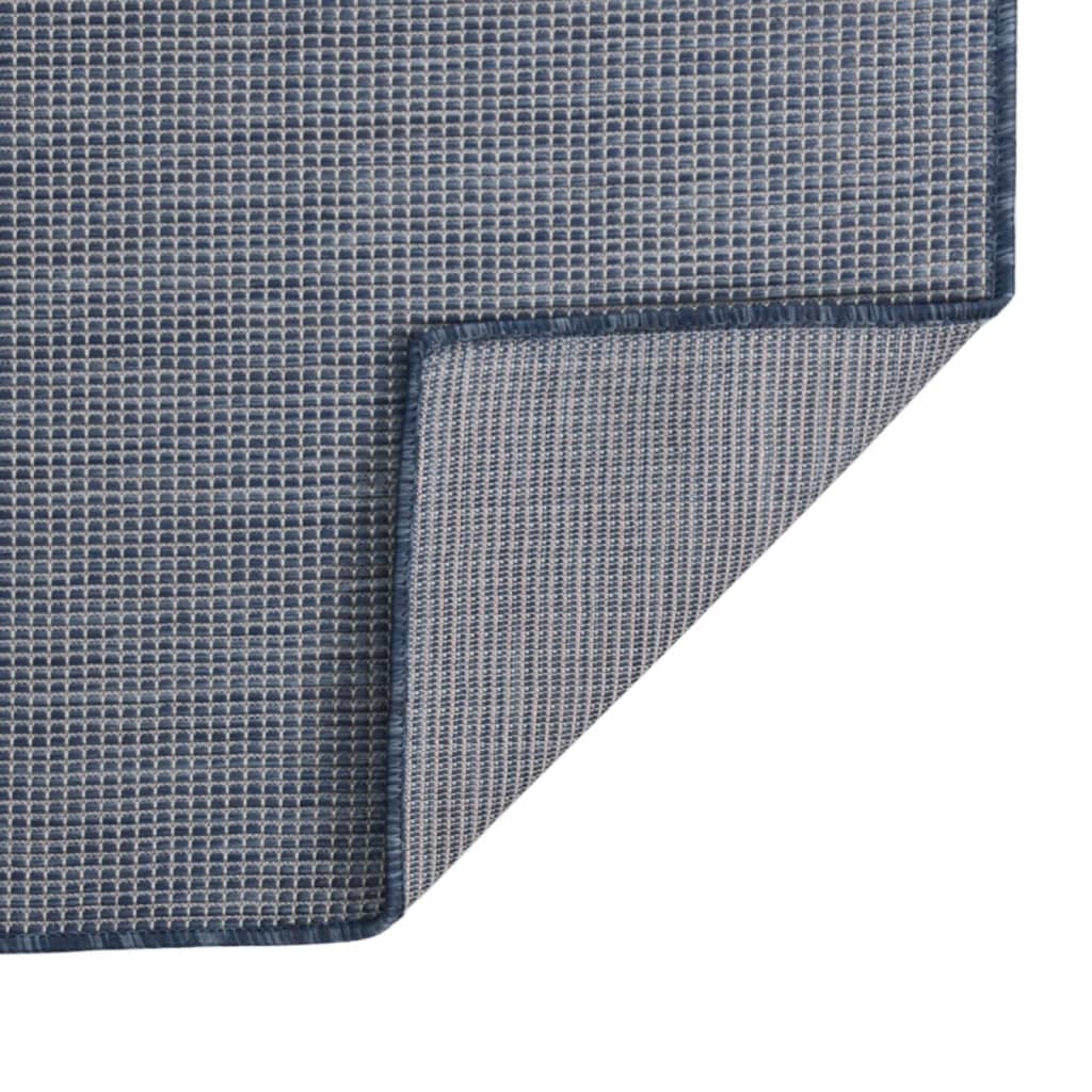 vidaXL Outdoor Flatweave Rug 160x230 cm Blue