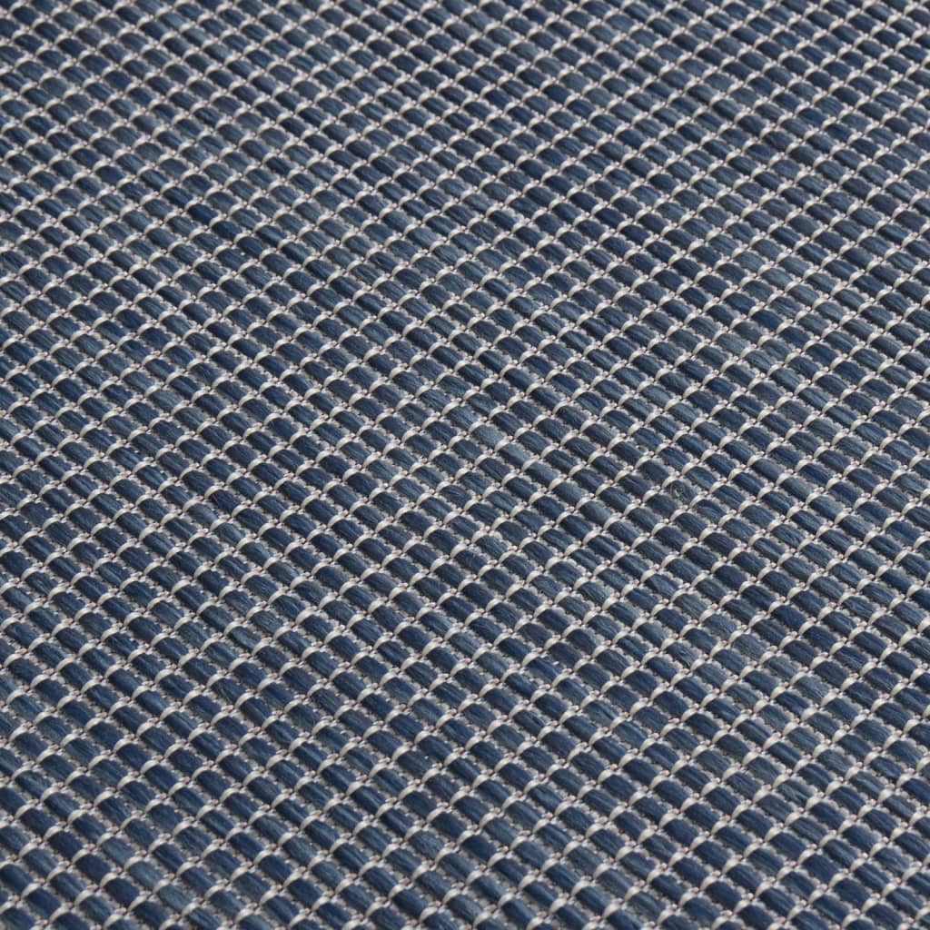 vidaXL Outdoor Flatweave Rug 160x230 cm Blue