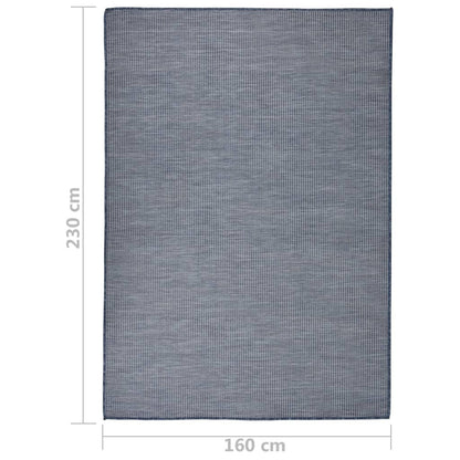 vidaXL Outdoor Flatweave Rug 160x230 cm Blue