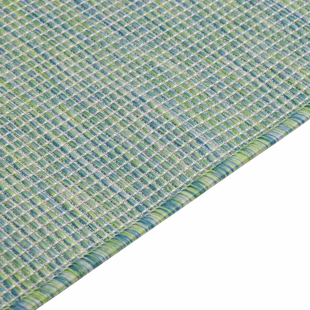 vidaXL Outdoor Flatweave Rug 80x250 cm Turquoise