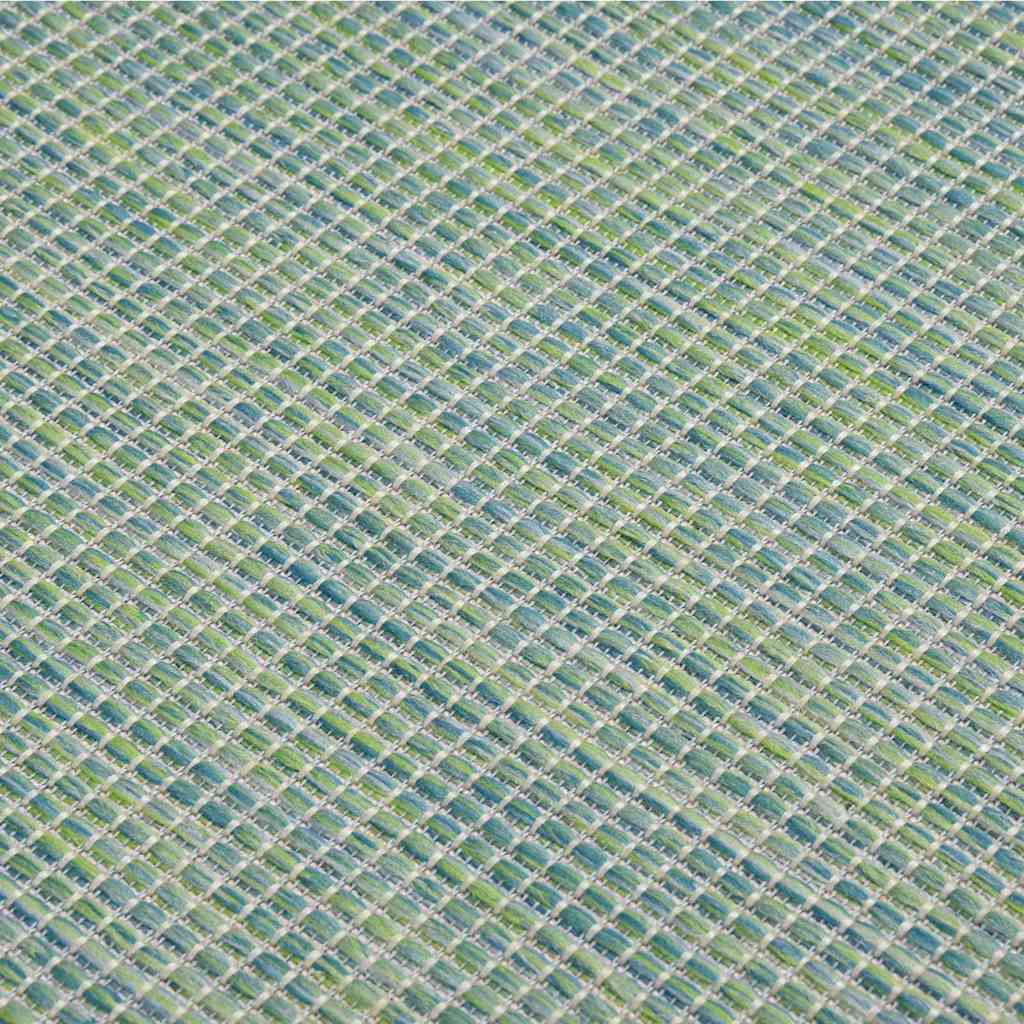 vidaXL Outdoor Flatweave Rug 80x250 cm Turquoise