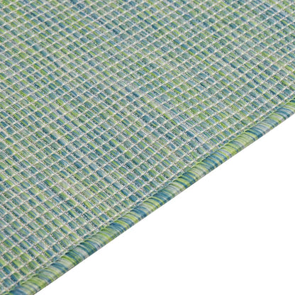 vidaXL Outdoor Rug | Turquoise | Polypropylene | 100 x 200 cm | UV-Resistant