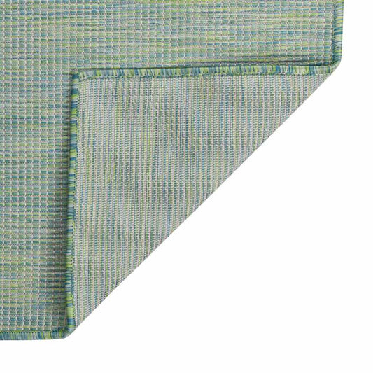 vidaXL Outdoor Flatweave Rug 120x170 cm Turquoise