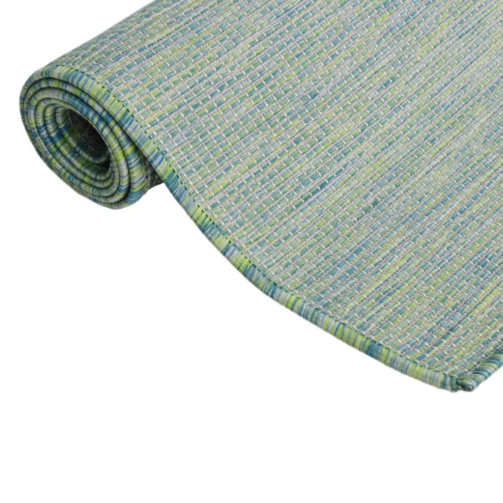 vidaXL Outdoor Flatweave Rug 120x170 cm Turquoise