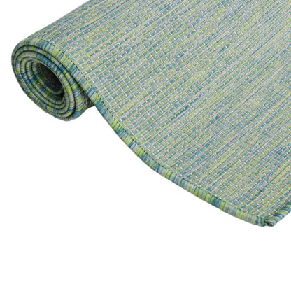 vidaXL Outdoor Flatweave Rug 120x170 cm Turquoise