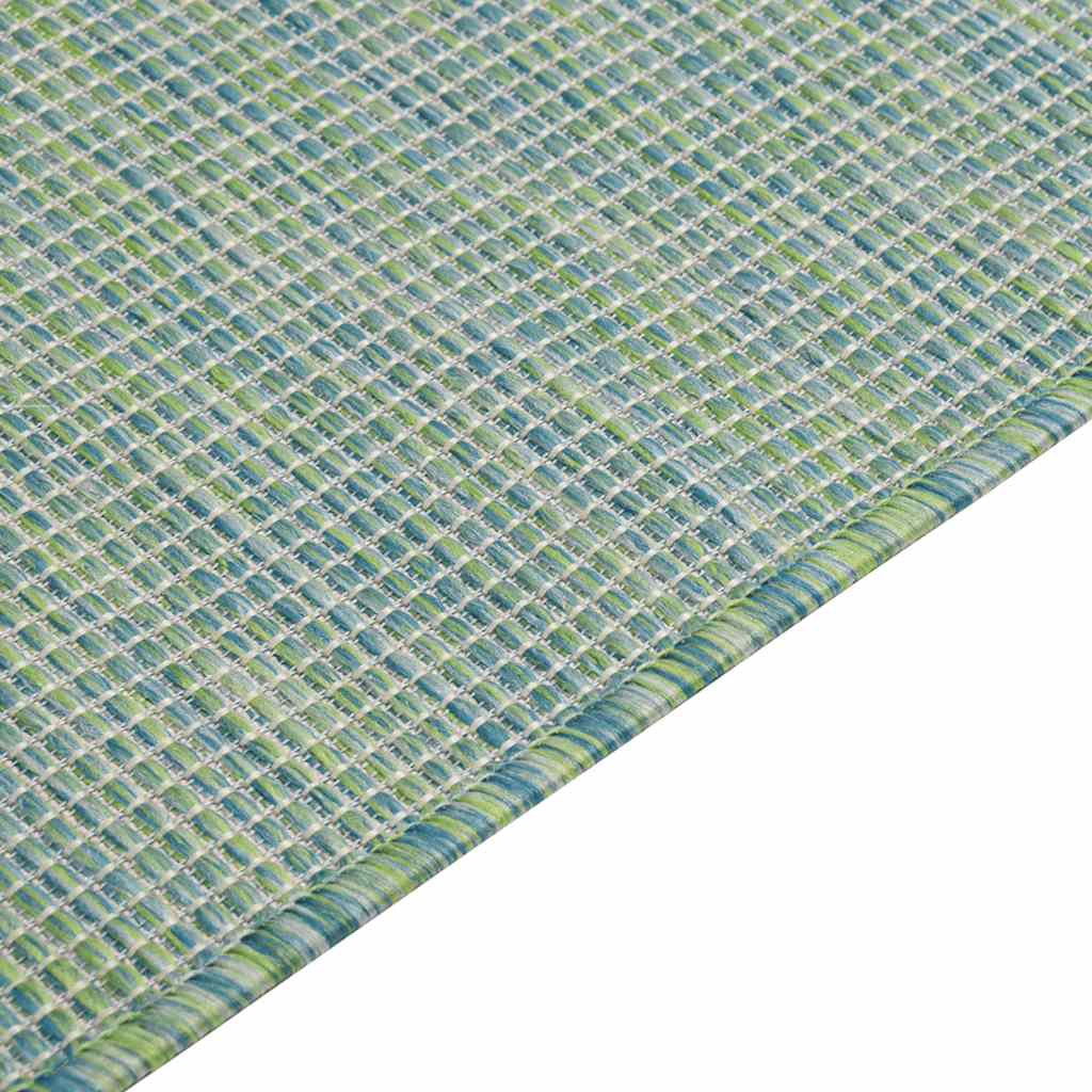 vidaXL Outdoor Flatweave Rug 160x230 cm Turquoise