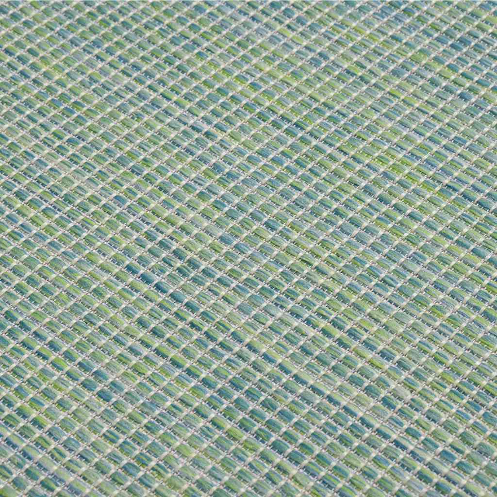 vidaXL Outdoor Flatweave Rug 160x230 cm Turquoise