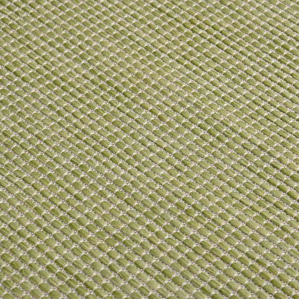vidaXL Outdoor Flatweave Rug 80x150 cm Green