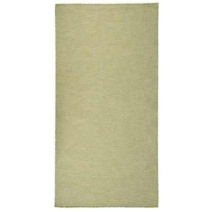 vidaXL Outdoor Flatweave Rug 100x200 cm Green