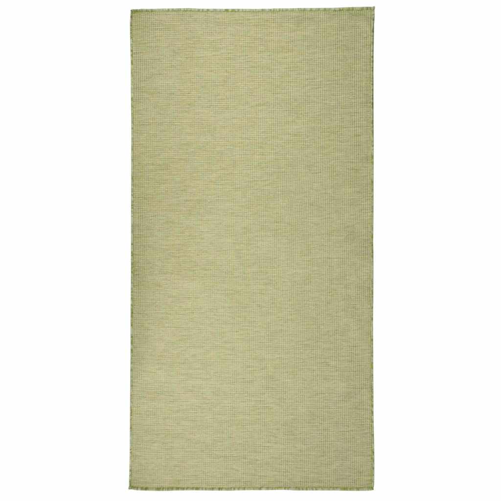 vidaXL Outdoor Flatweave Rug 100x200 cm Green