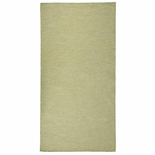 vidaXL Outdoor Flatweave Rug 100x200 cm Green