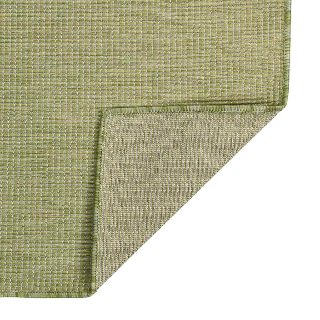 vidaXL Outdoor Flatweave Rug 100x200 cm Green