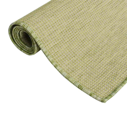 vidaXL Outdoor Flatweave Rug 100x200 cm Green