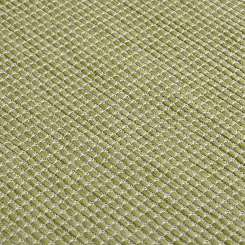 vidaXL Outdoor Flatweave Rug 120x170 cm Green