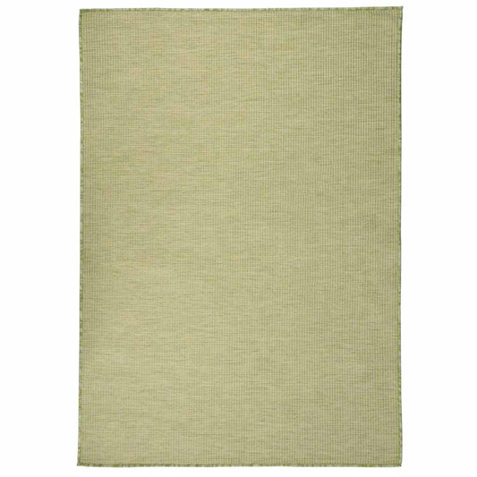 vidaXL Outdoor Flatweave Rug 140x200 cm Green