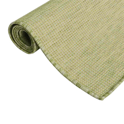 vidaXL Outdoor Flatweave Rug 140x200 cm Green