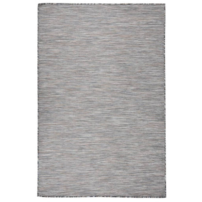 vidaXL Outdoor Flatweave Rug 120x170 cm Brown and Blue