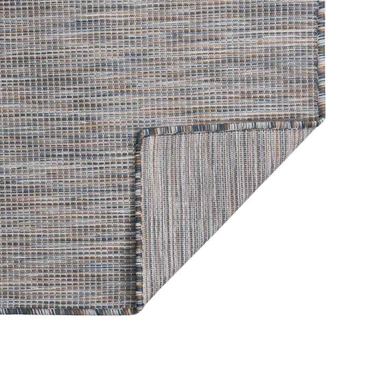 vidaXL Outdoor Flatweave Rug 120x170 cm Brown and Blue
