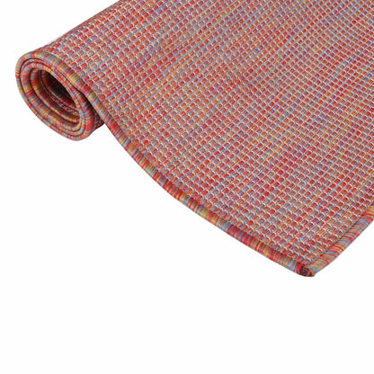 vidaXL Outdoor Flatweave Rug 80x150 cm Red