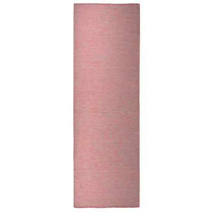 vidaXL Outdoor Flatweave Rug 80x250 cm Red