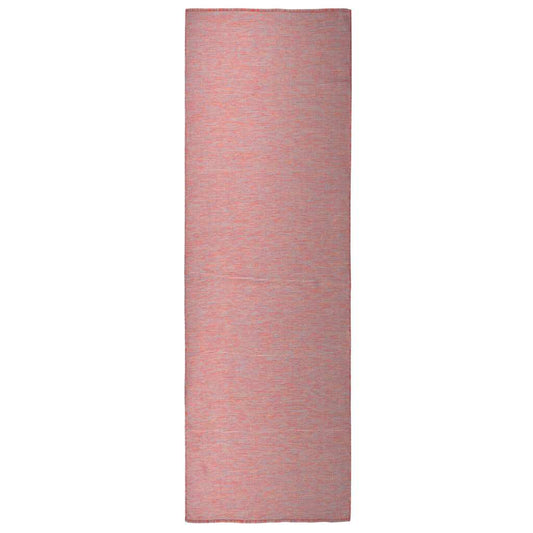 vidaXL Outdoor Flatweave Rug 80x250 cm Red