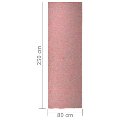 vidaXL Outdoor Flatweave Rug 80x250 cm Red