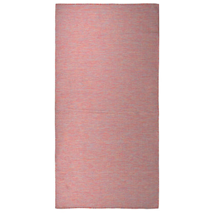 vidaXL Outdoor Flatweave Rug 100x200 cm Red