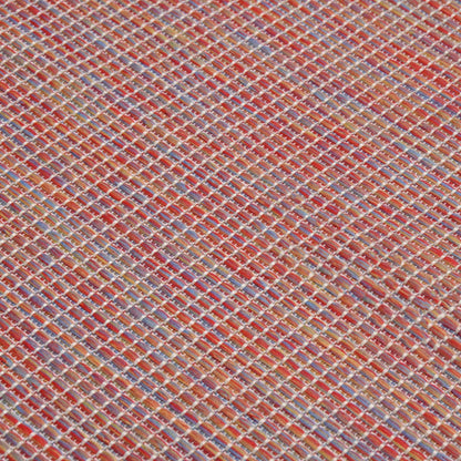 vidaXL Outdoor Flatweave Rug 100x200 cm Red