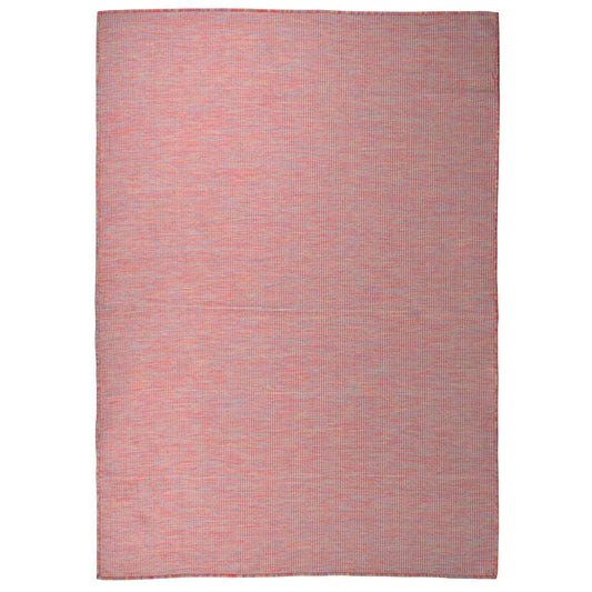 vidaXL Outdoor Flatweave Rug 140x200 cm Red