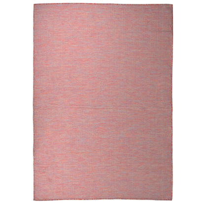 vidaXL Outdoor Flatweave Rug 140x200 cm Red