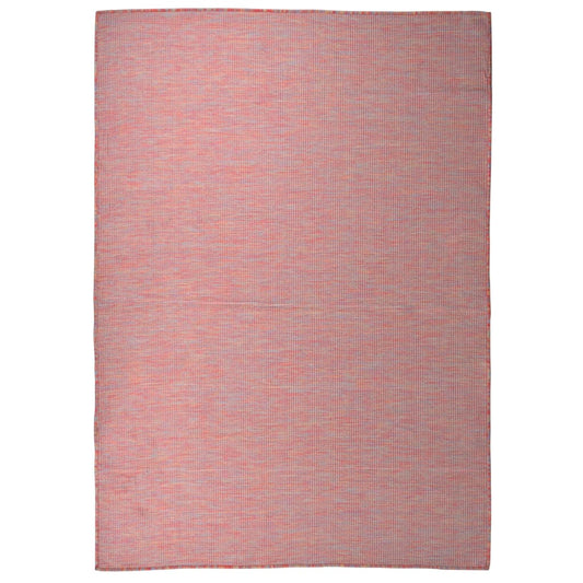 vidaXL Outdoor Flatweave Rug 140x200 cm Red