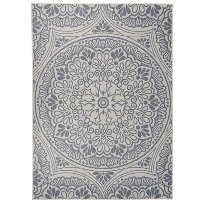 vidaXL Outdoor Flatweave Rug 200x280 cm Blue Pattern