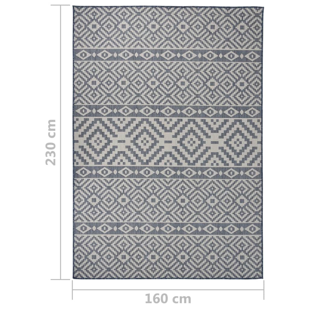 vidaXL Outdoor Rug | Blue | Polypropylene | 160 x 230 cm | UV-resistant