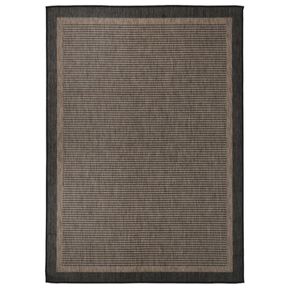 vidaXL Outdoor Flatweave Rug 120x170 cm Dark Brown