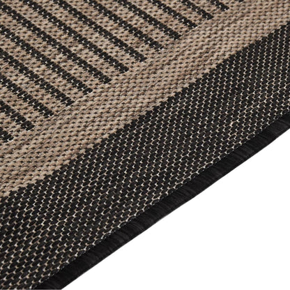 vidaXL Outdoor Flatweave Rug 120x170 cm Dark Brown