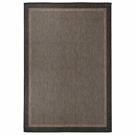 vidaXL Outdoor Flatweave Rug 160x230 cm Dark Brown