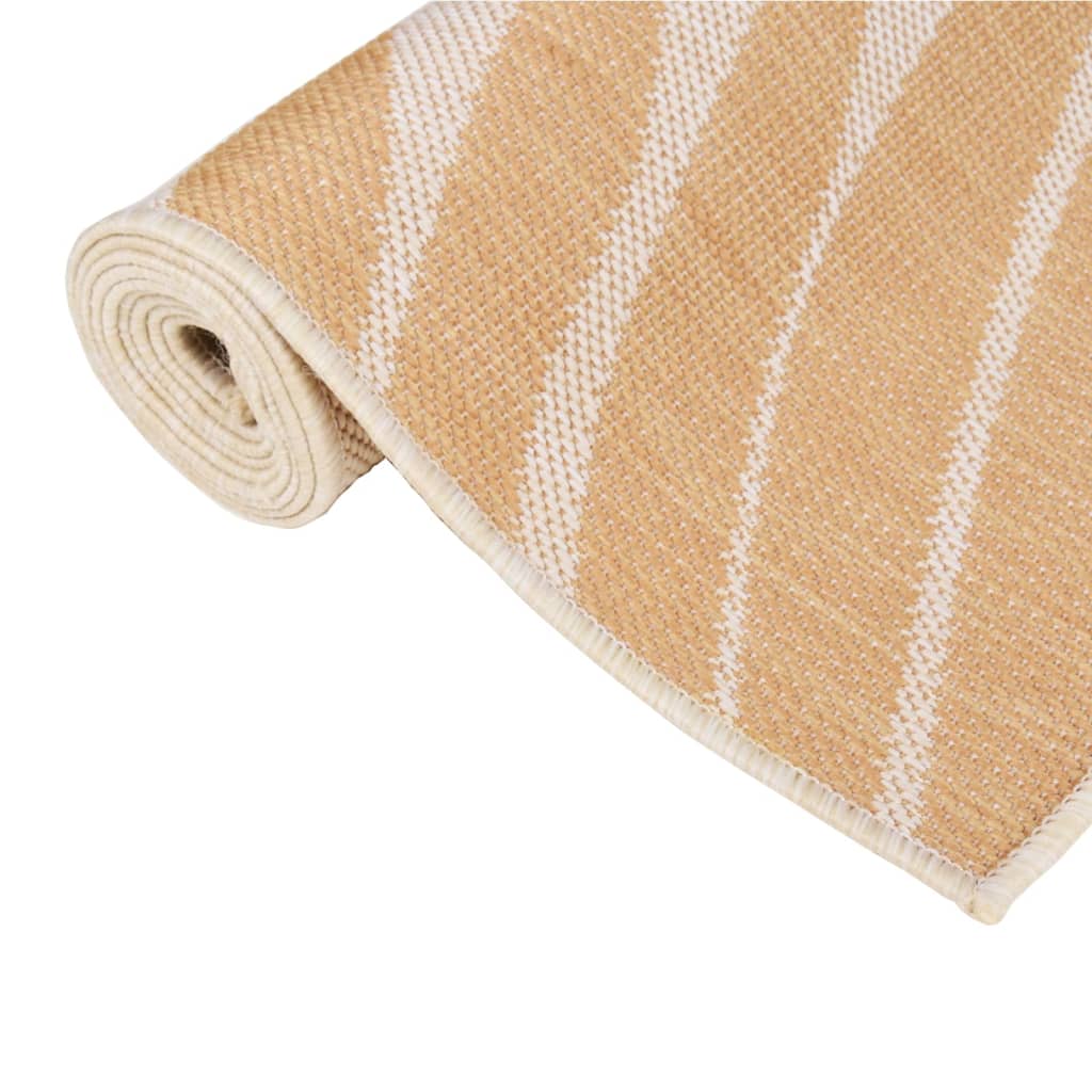 vidaXL Outdoor Flatweave Rug 120x170 cm Leaf Pattern