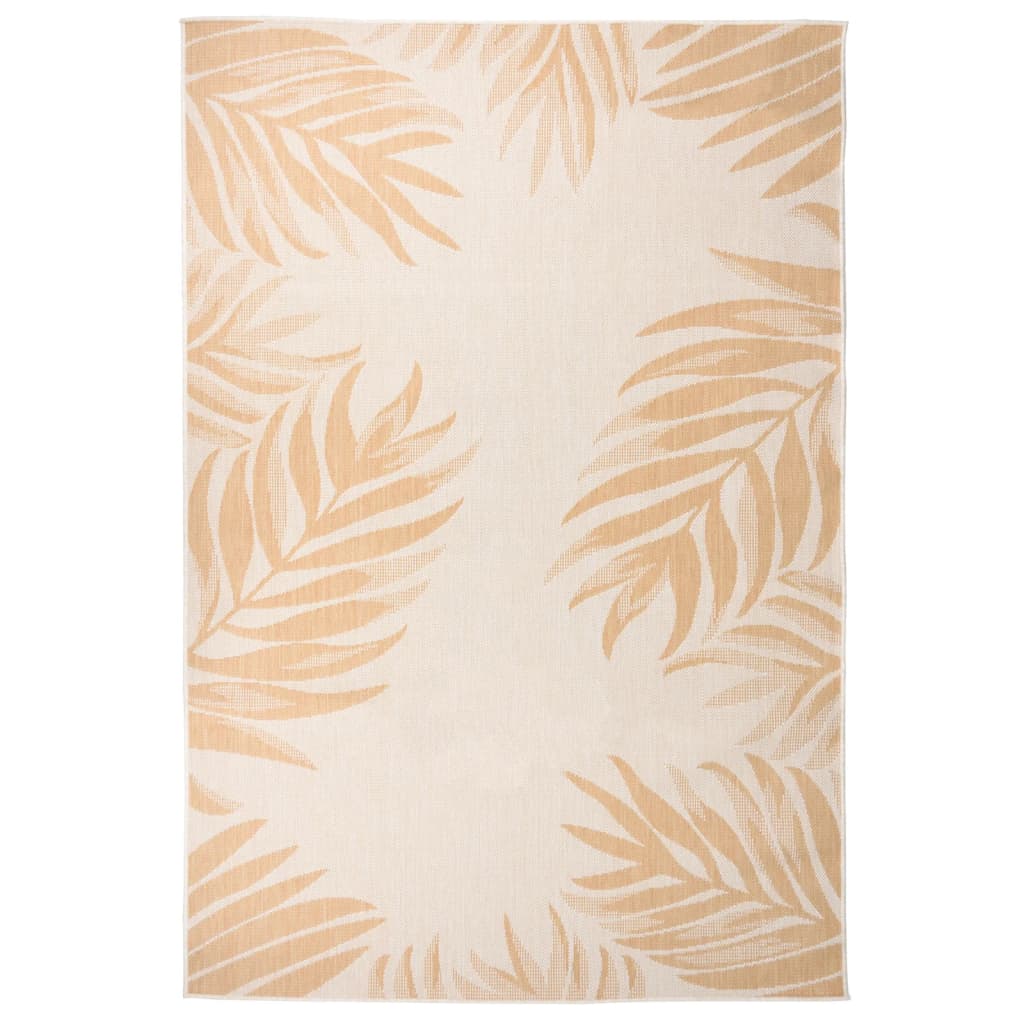 vidaXL Outdoor Flatweave Rug 160x230 cm Leaf Pattern