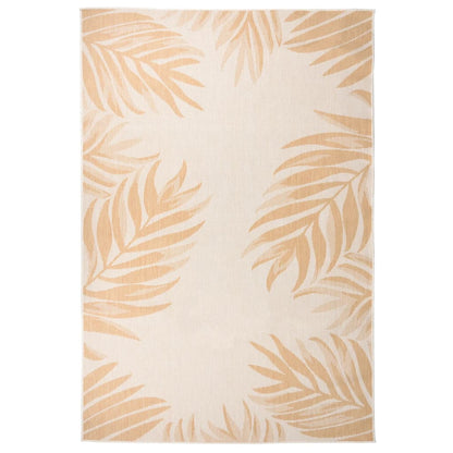 vidaXL Outdoor Flatweave Rug 160x230 cm Leaf Pattern