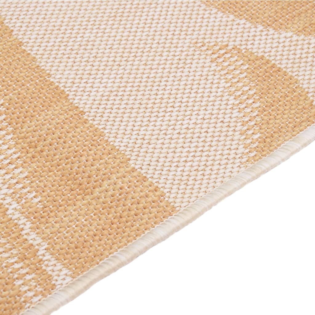 vidaXL Outdoor Flatweave Rug 160x230 cm Leaf Pattern