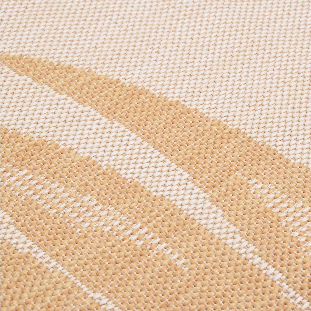 vidaXL Outdoor Flatweave Rug 160x230 cm Leaf Pattern
