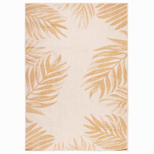 vidaXL Outdoor Flatweave Rug 200x280 cm Leaf Pattern