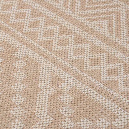 vidaXL Outdoor Flatweave Rug 80x150 cm Brown Stripes